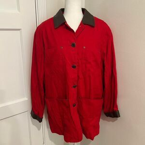 Liz Claiborne Sport Women's Red Chore Barn Jacket Coat Size L